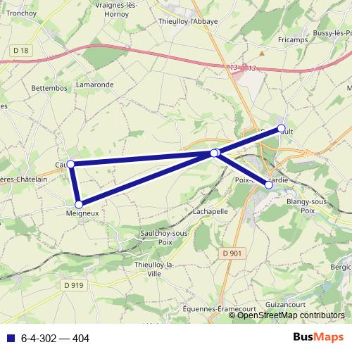6-4-302 bus Line Map