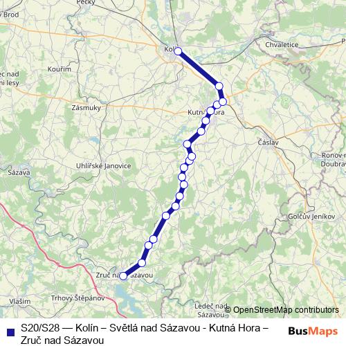 S20/S28 rail Line Map