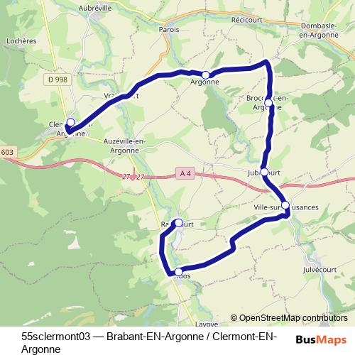 55sclermont03 bus Line Map