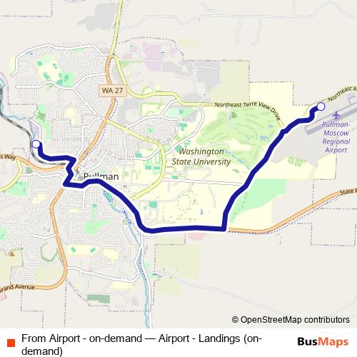 From Airport - on-demand bus Line Map