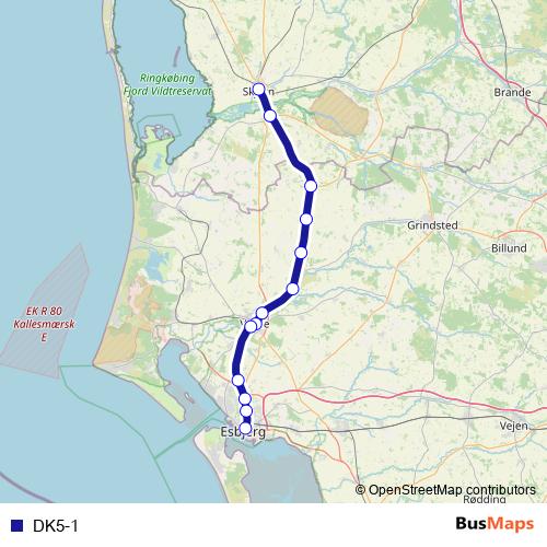 DK5-1 rail Line Map