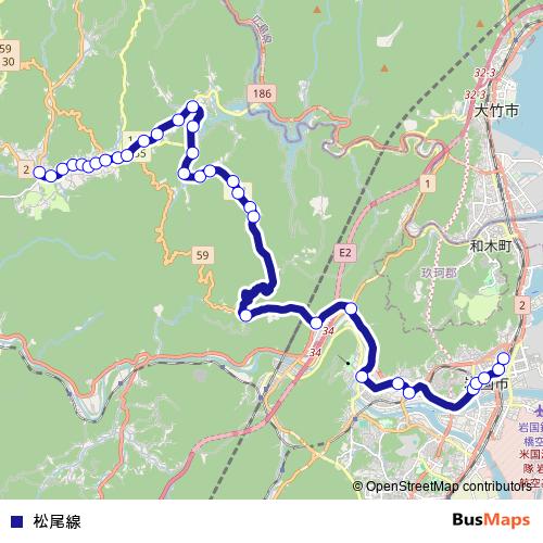 松尾線 bus Line Map