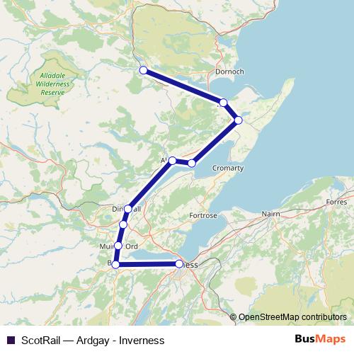 ScotRail rail Line Map