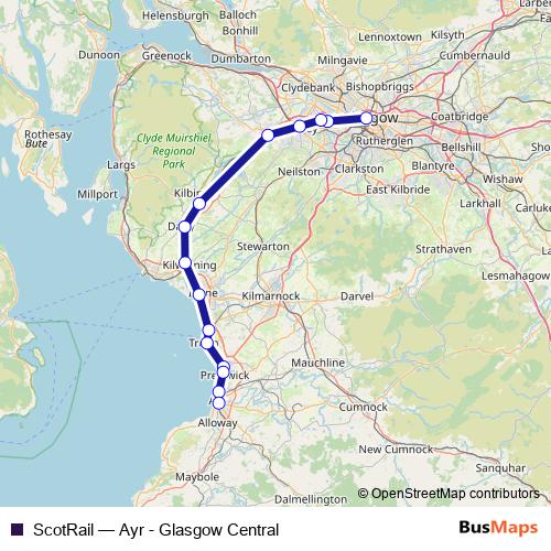 ScotRail rail Line Map