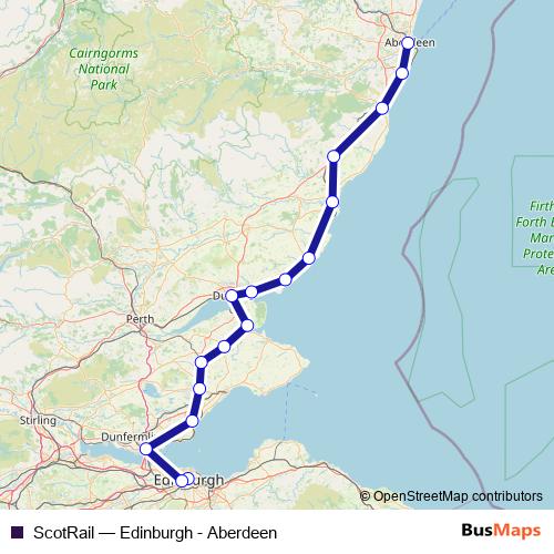 ScotRail rail Line Map