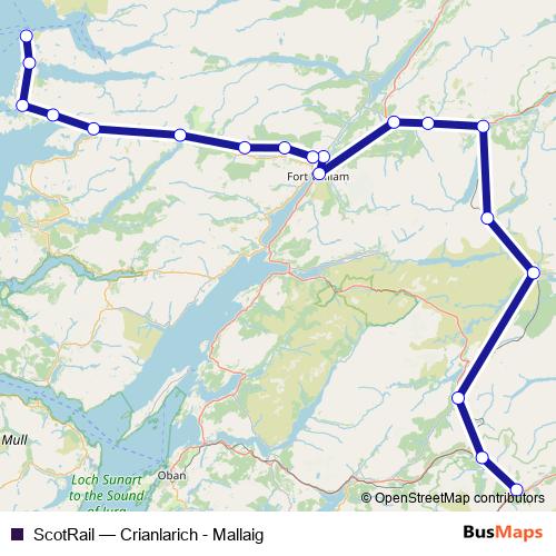 ScotRail rail Line Map