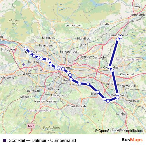 ScotRail rail Line Map