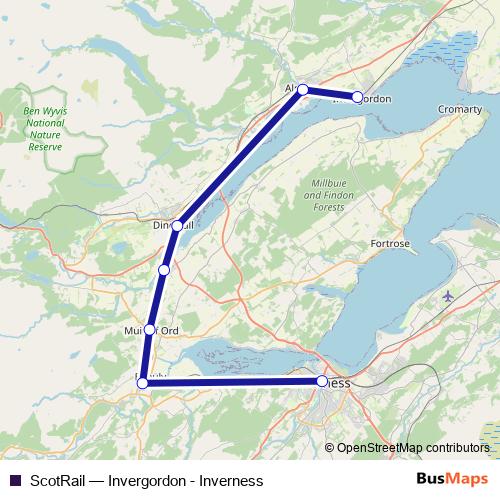 ScotRail rail Line Map