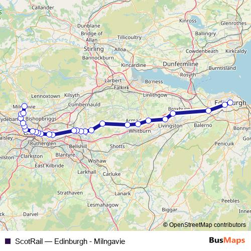 ScotRail rail Line Map