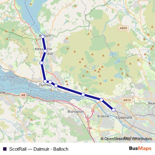 ScotRail rail Line Map