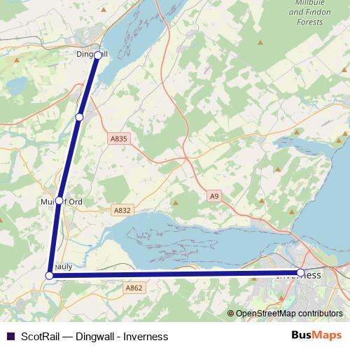 ScotRail rail Line Map
