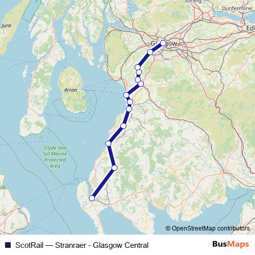 ScotRail rail Line Map