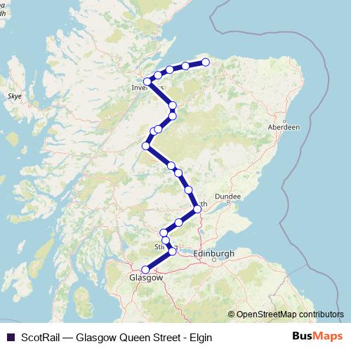 ScotRail rail Line Map