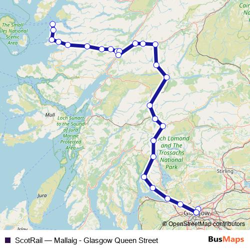 ScotRail rail Line Map