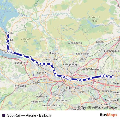 ScotRail rail Line Map