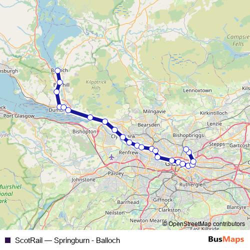 ScotRail rail Line Map