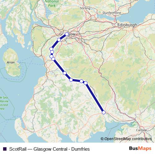 ScotRail rail Line Map