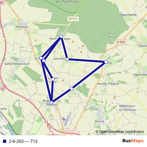 2-6-203 bus Line Map