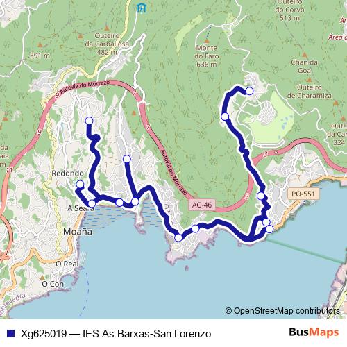 Xg625019 bus Line Map