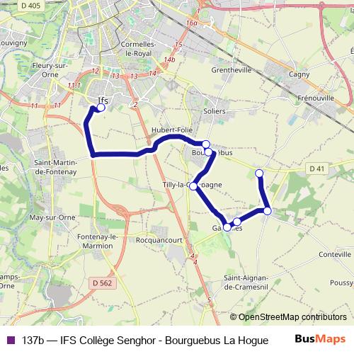 137b bus Line Map