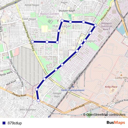 879stlup bus Line Map