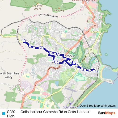 S280 bus Line Map