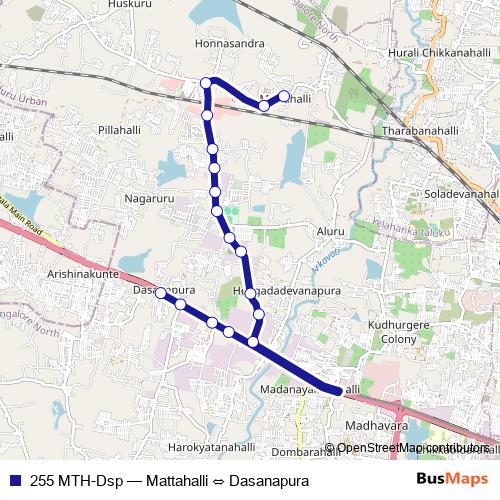 255 MTH-Dsp bus Line Map
