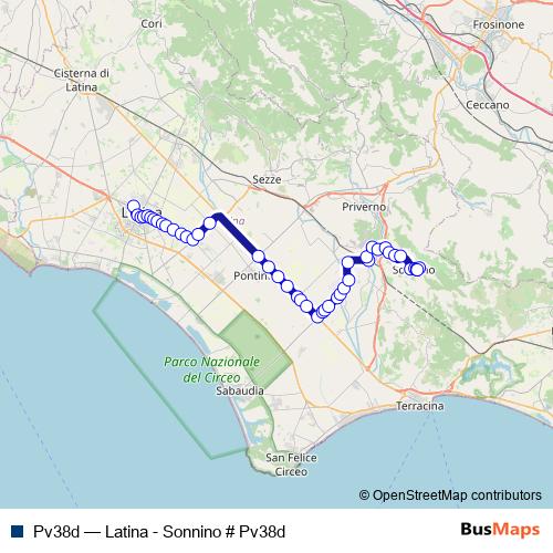 Pv38d bus Line Map