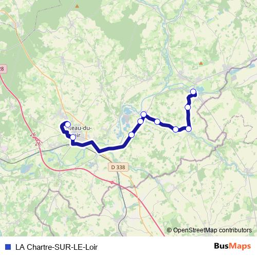 LA Chartre-SUR-LE-Loir bus Line Map