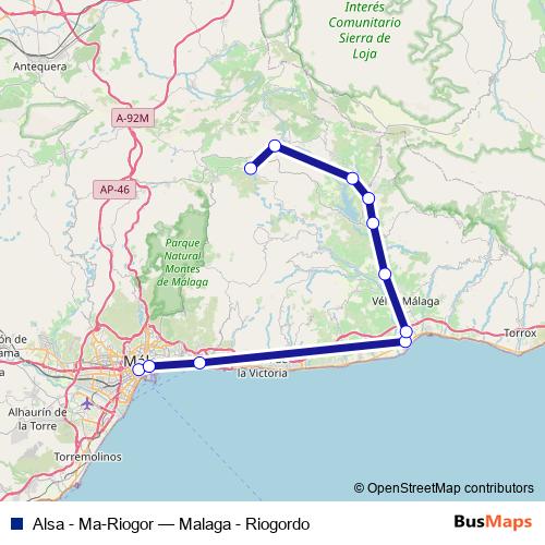 Alsa - Ma-Riogor bus Line Map