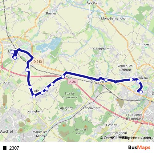 2307 bus Line Map
