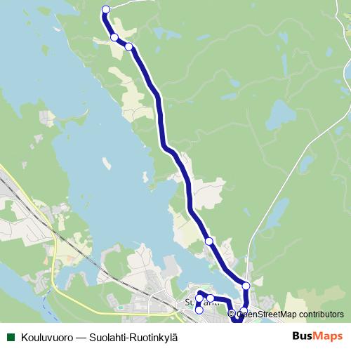 Kouluvuoro bus Line Map