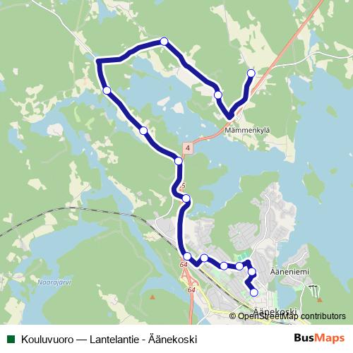 Kouluvuoro bus Line Map