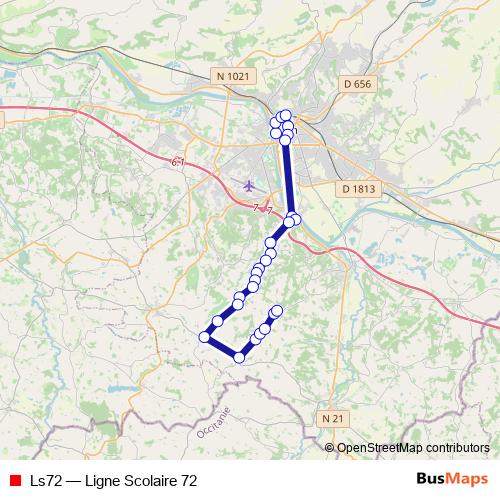 Ls72 bus Line Map