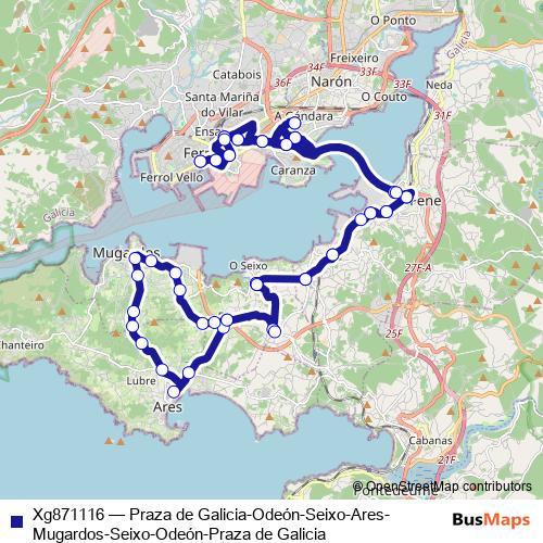 Xg871116 bus Line Map