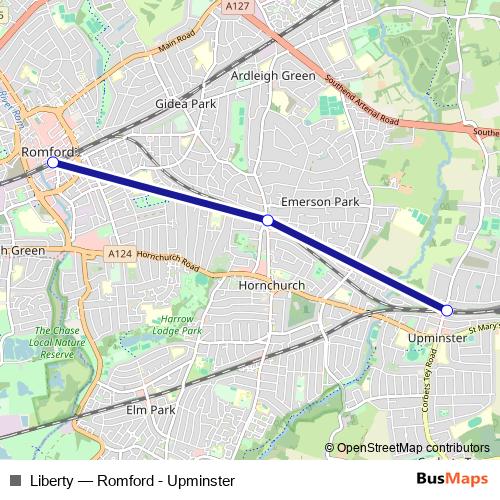 Liberty rail Line Map