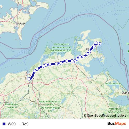 W09 rail Line Map