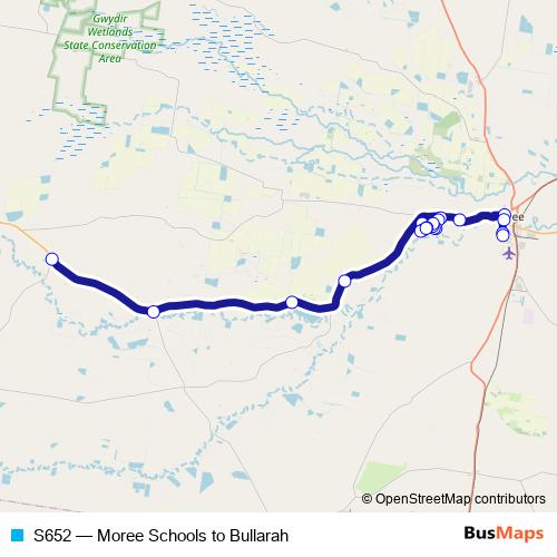 S652 bus Line Map