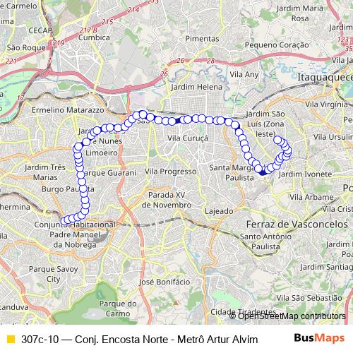 307c-10 bus Line Map
