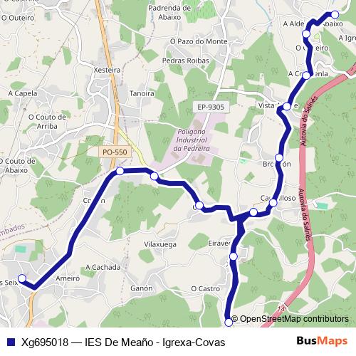 Xg695018 bus Line Map