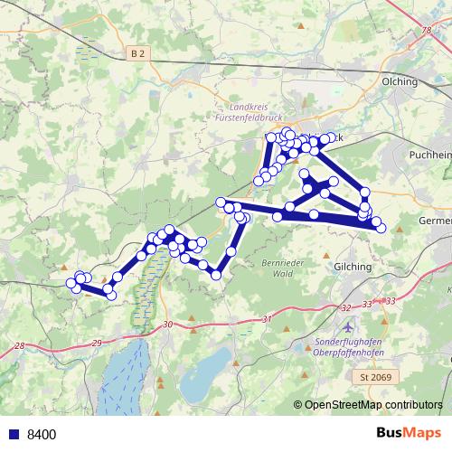 8400 bus Line Map