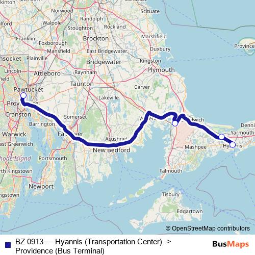 BZ 0913 bus Line Map