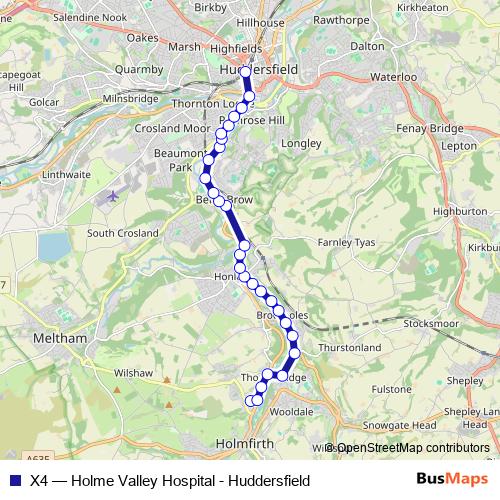 X4 bus Line Map
