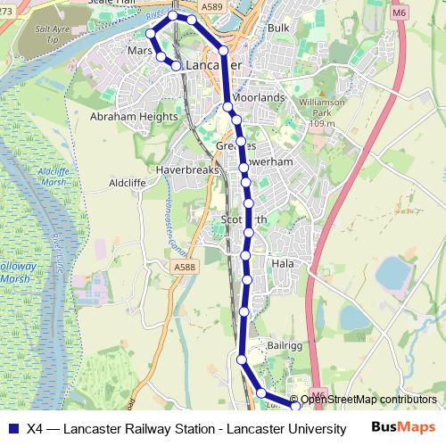 X4 bus Line Map