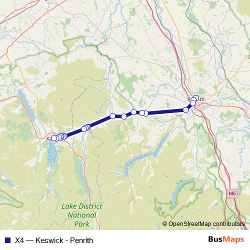 X4 bus Line Map