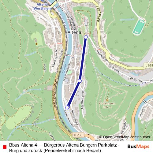 Bbus Altena 4 bus Line Map