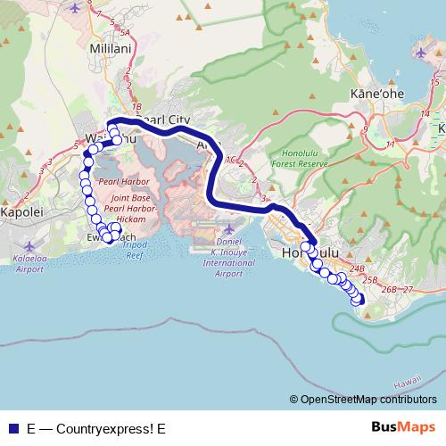 E bus Line Map