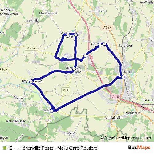 E bus Line Map