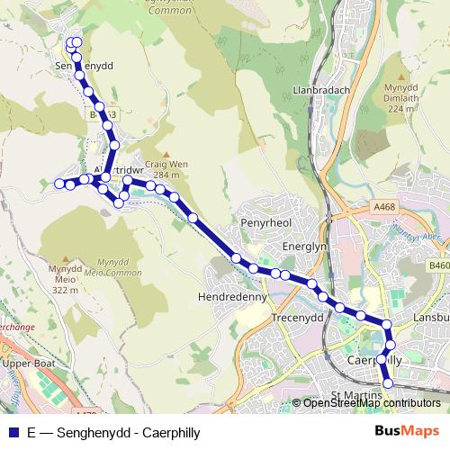 E bus Line Map