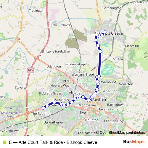 E bus Line Map